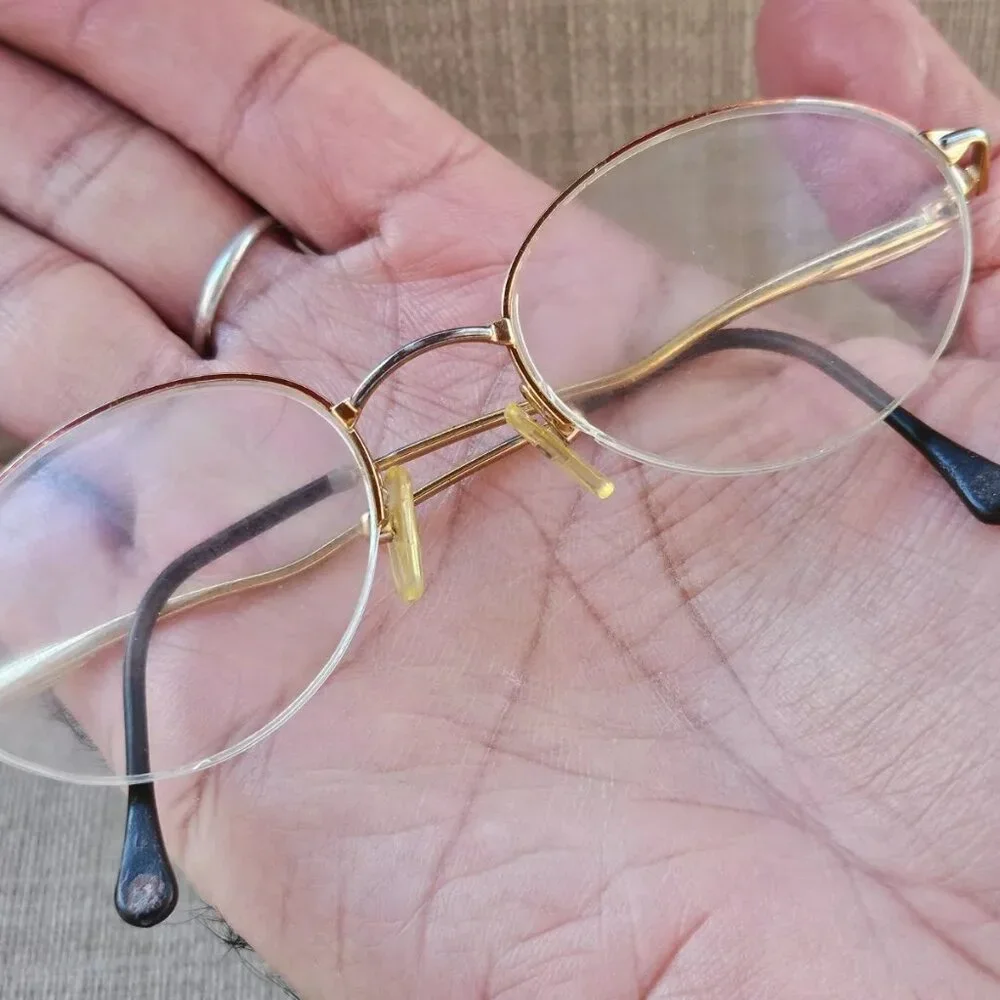 Escada Vintage Glasses Frame Half Rim Gold Tone Women Eyeglasses Frame only